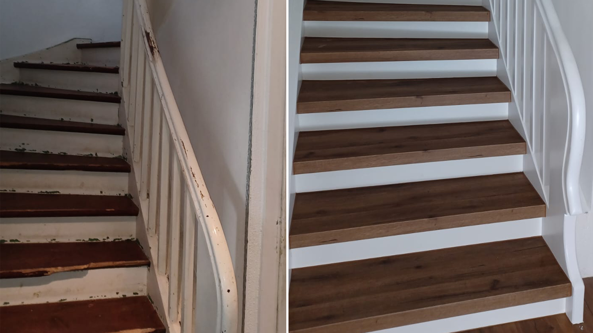 Treppenhaus-Renovierung mit Parkett